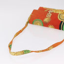 Gianni Versace Shoulder Bag Canvas Orange Gold Auth bs37650-12