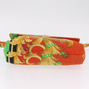 Gianni Versace Shoulder Bag Canvas Orange Gold Auth bs37650-14