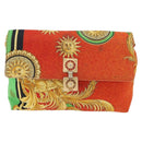 Gianni Versace Shoulder Bag Canvas Orange Gold Auth bs37650-2