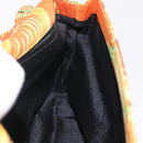 Gianni Versace Shoulder Bag Canvas Orange Gold Auth bs37650-24