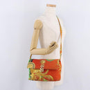 Gianni Versace Shoulder Bag Canvas Orange Gold Auth bs37650-28