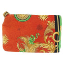 Gianni Versace Shoulder Bag Canvas Orange Gold Auth bs37650-5