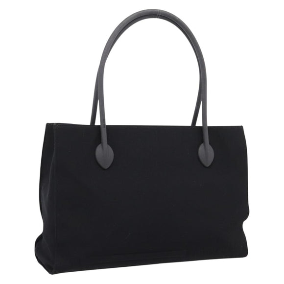Miu Miu Tote Bag Canvas Black Auth bs37651