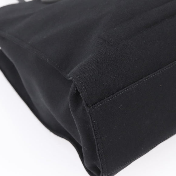 Miu Miu Tote Bag Canvas Black Auth bs37651