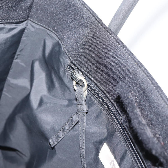 Miu Miu Tote Bag Canvas Black Auth bs37651