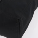 HERMES Acapulco Cabas MM Hand Bag Canvas Leather Black Silver Auth bs37652-15