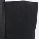 HERMES Acapulco Cabas MM Hand Bag Canvas Leather Black Silver Auth bs37652-3