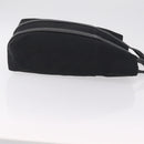 HERMES Acapulco Cabas MM Hand Bag Canvas Leather Black Silver Auth bs37652-4
