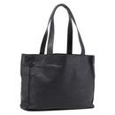 CHANEL Matelasse Tote Bag Lamb Skin Black Silver CC Auth bs37653-1