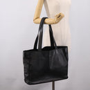 CHANEL Matelasse Tote Bag Lamb Skin Black Silver CC Auth bs37653-24