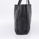 CHANEL Matelasse Tote Bag Lamb Skin Black Silver CC Auth bs37653-4