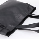 CHANEL Matelasse Tote Bag Lamb Skin Black Silver CC Auth bs37653-6