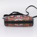 ETRO Shoulder Bag Leather 2way Black Gold Auth bs37654A-11