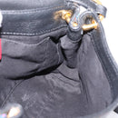 ETRO Shoulder Bag Leather 2way Black Gold Auth bs37654A-20