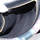 ETRO Shoulder Bag Leather 2way Black Gold Auth bs37654A-24