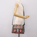 ETRO Shoulder Bag Leather 2way Black Gold Auth bs37654A-25