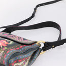 ETRO Shoulder Bag Leather 2way Black Gold Auth bs37654A-8