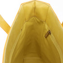 CHANEL Choco Bar Hand Bag Patent leather Yellow Gold CC Auth bs37655-24