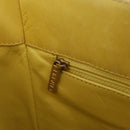 CHANEL Choco Bar Hand Bag Patent leather Yellow Gold CC Auth bs37655-25