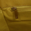 CHANEL Choco Bar Hand Bag Patent leather Yellow Gold CC Auth bs37655-27