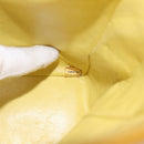 CHANEL Choco Bar Hand Bag Patent leather Yellow Gold CC Auth bs37655-11