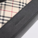 BURBERRY Nova Check Tote Bag Canvas Beige Silver Auth bs37659-17