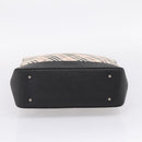 BURBERRY Nova Check Tote Bag Canvas Beige Silver Auth bs37659-5