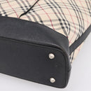 BURBERRY Nova Check Tote Bag Canvas Beige Silver Auth bs37660-10