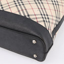 BURBERRY Nova Check Tote Bag Canvas Beige Silver Auth bs37660-12