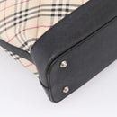 BURBERRY Nova Check Tote Bag Canvas Beige Silver Auth bs37660-13