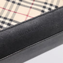 BURBERRY Nova Check Tote Bag Canvas Beige Silver Auth bs37660-14