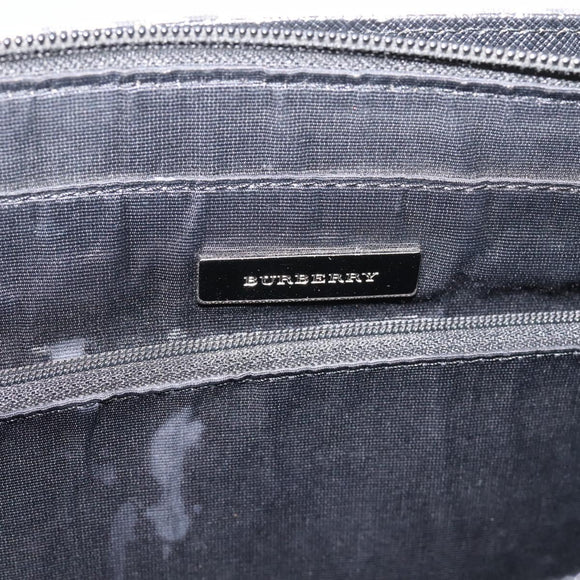 BURBERRY Nova Check Tote Bag Canvas Beige Silver Auth bs37660