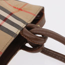 BURBERRY Nova Check Tote Bag Canvas Beige Gold Auth bs37661-15