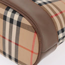 BURBERRY Nova Check Tote Bag Canvas Beige Gold Auth bs37661-16