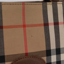 BURBERRY Nova Check Tote Bag Canvas Beige Gold Auth bs37661-2
