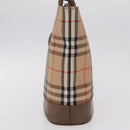 BURBERRY Nova Check Tote Bag Canvas Beige Gold Auth bs37661-4