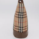BURBERRY Nova Check Tote Bag Canvas Beige Gold Auth bs37661-5