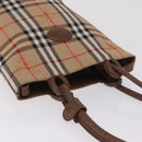 BURBERRY Nova Check Tote Bag Canvas Beige Gold Auth bs37661-7