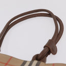 BURBERRY Nova Check Tote Bag Canvas Beige Gold Auth bs37661-14