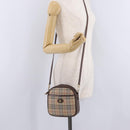 Burberrys Nova Check Shoulder Bag Canvas Beige Gold Auth bs37663-25