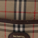 Burberrys Nova Check Shoulder Bag Canvas Beige Gold Auth bs37663-2
