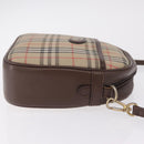 Burberrys Nova Check Shoulder Bag Canvas Beige Gold Auth bs37663-4