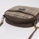 Burberrys Nova Check Shoulder Bag Canvas Beige Gold Auth bs37663-14