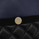 CHANEL Matelasse Clutch Bag Lamb Skin Black Gold CC Auth bs37664-13