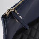 CHANEL Matelasse Clutch Bag Lamb Skin Black Gold CC Auth bs37664-14