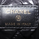 CHANEL Matelasse Clutch Bag Lamb Skin Black Gold CC Auth bs37664-15
