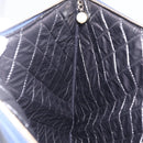 CHANEL Matelasse Clutch Bag Lamb Skin Black Gold CC Auth bs37664-17