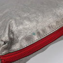 LOEWE Shoulder Bag Leather Silver Auth bs37665-10