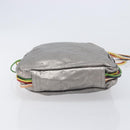 LOEWE Shoulder Bag Leather Silver Auth bs37665-8