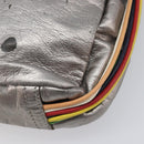 LOEWE Shoulder Bag Leather Silver Auth bs37665-16